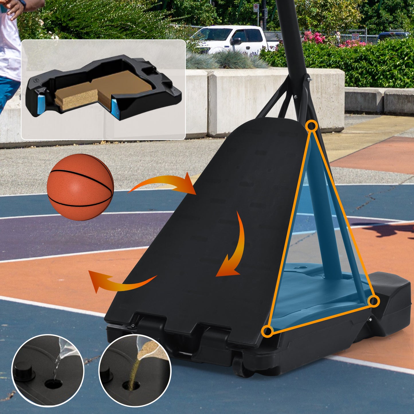 GlowSphere Portable Basketball Hoop