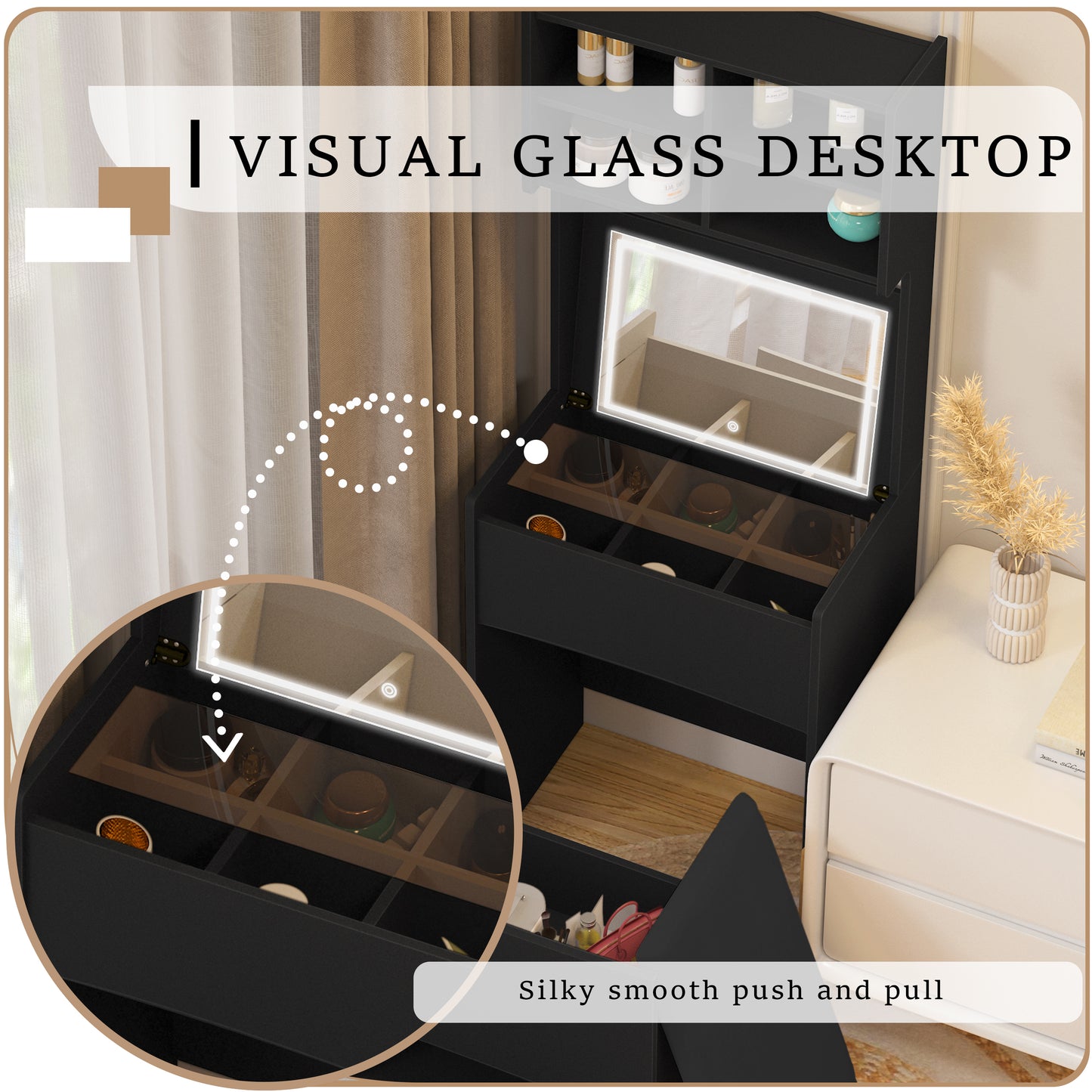 Glam Glow Vanity with Smart Storage