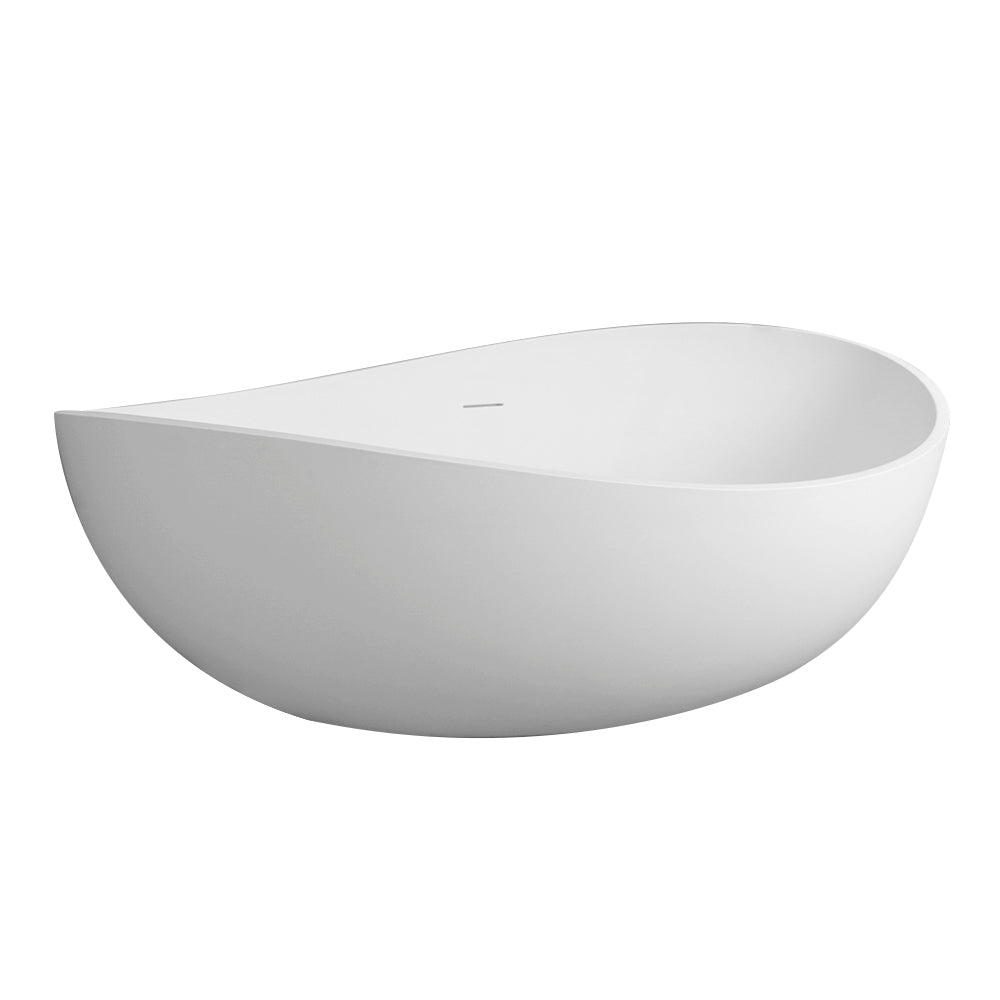 Elegant Soaking Tub - Freestanding Matte White Bliss