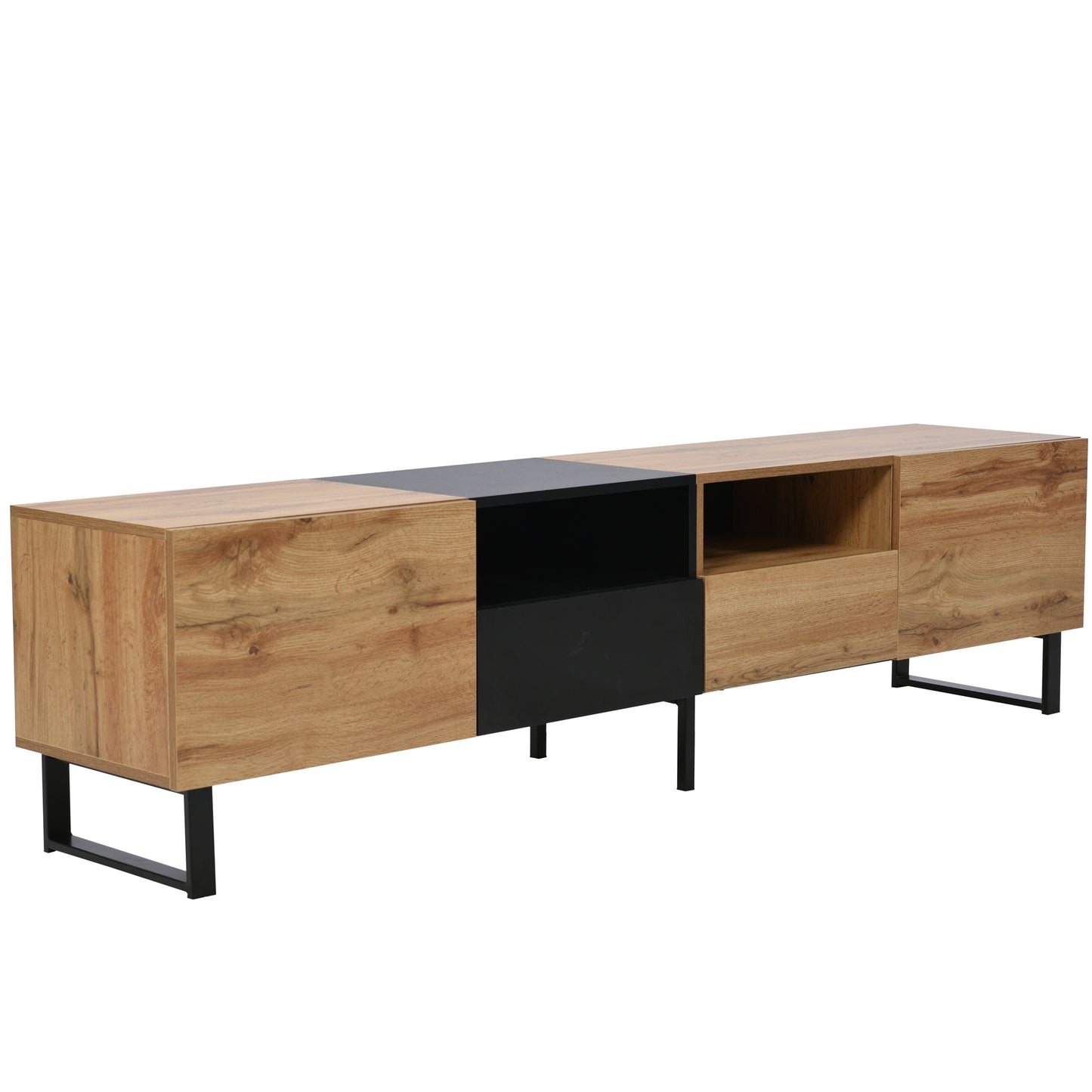 Sleek Media Console with Drop-Down Door and Ample Storage