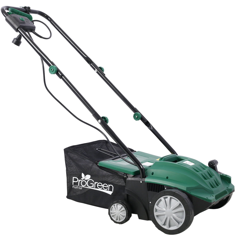 Revive Your Lawn: Electric Dethatcher & Scarifier with Large Collection Bag