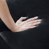 Luxurious Black Velvet Jewel Button Sofa with Pillows