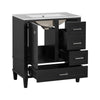 Sleek Black Bathroom Vanity with Sink and Soft-Close Storage