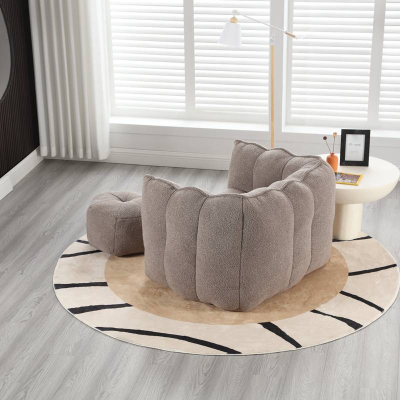 Cozy Foam Bean Bag Chair & Footstool