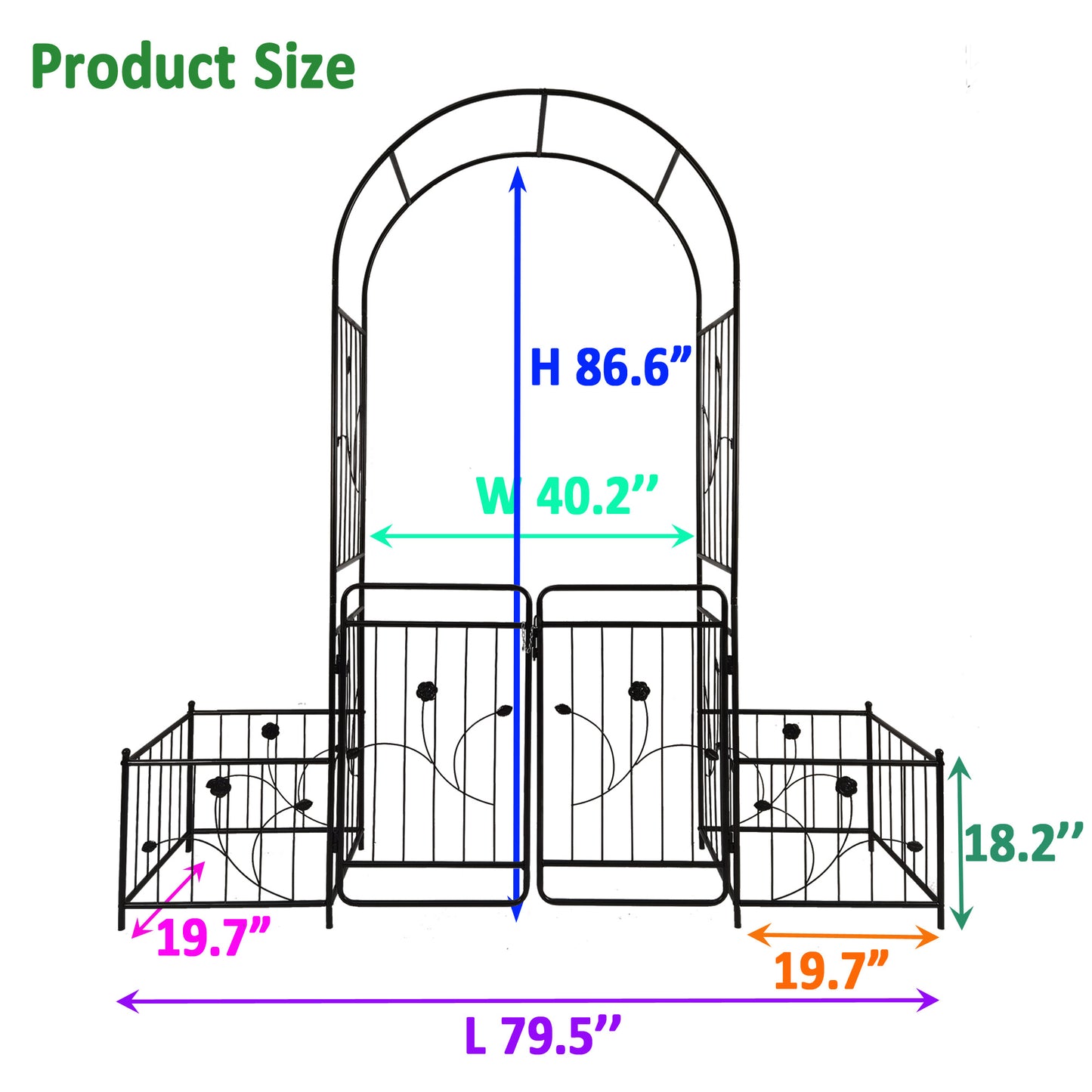 Enticing Garden Archway with Gate for Climbing Plants