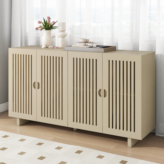 TREXM Chic Sideboard with Smart Storage and Stylish Hollow Doors