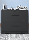 Sleek Black Lateral Filing Cabinet