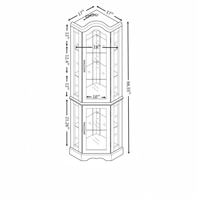 Radiant Corner Curio Cabinet