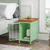 Charming Duo: Solid Wood Nightstands with Storage