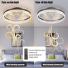 Luxe LED Ceiling Fan Chandelier with Remote