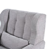 Chic Gray Lounge Chair with Comfort Pillow