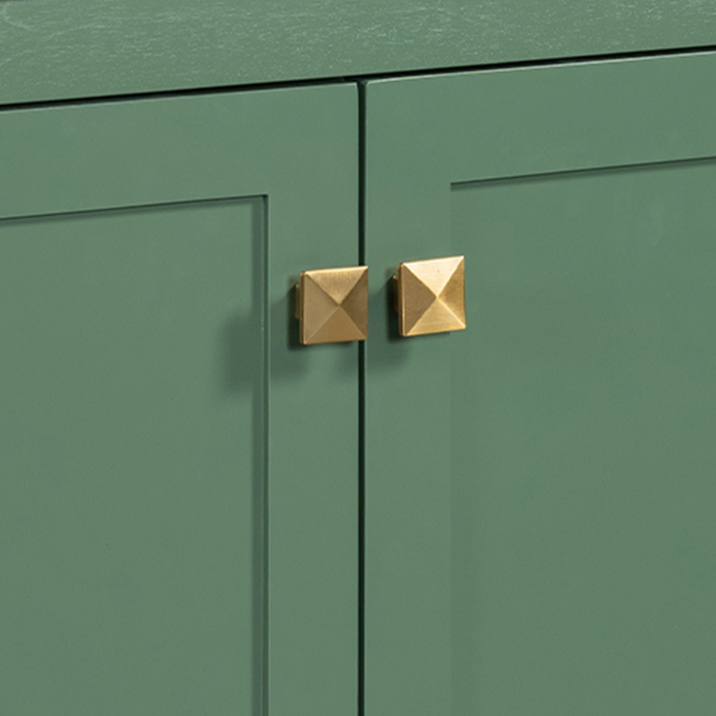 Chic Green Bathroom Vanity with Soft-Close Cabinet and Drawer