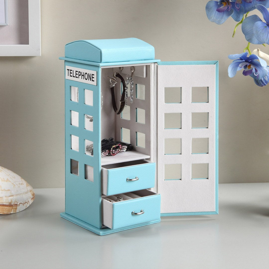 Pastel Blue Vintage Phone Jewelry Box