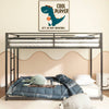 Sturdy Black Metal Bunk Bed – Perfect for Kids and Adults!