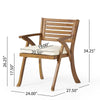 Charming Outdoor Wood Dining Chairs (Set of Two)