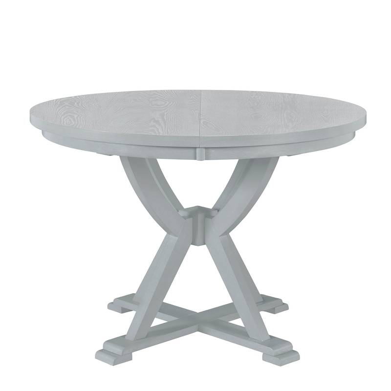 Chic Extendable Round Dining Set with Cross Back Chairs