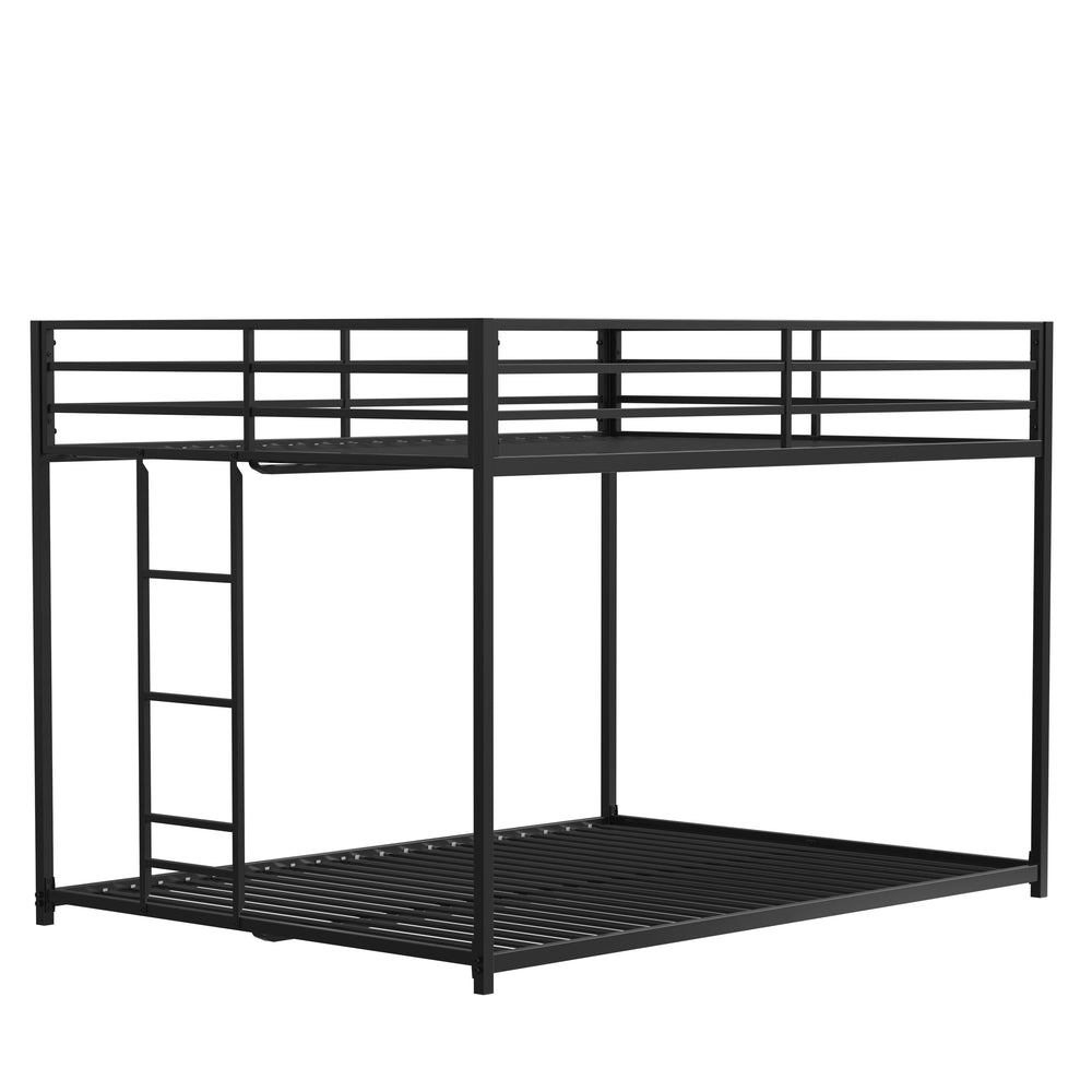 Sturdy Black Metal Bunk Bed for Kids & Adults – Easy Climb, Safe & Strong