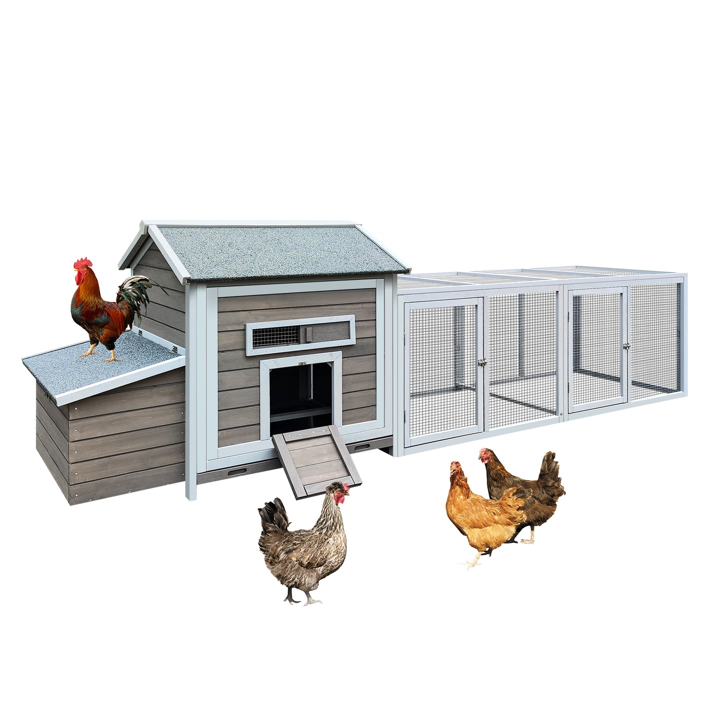 Cozy Coop: Deluxe Outdoor Hen House with Nesting Box & Easy Clean Tray