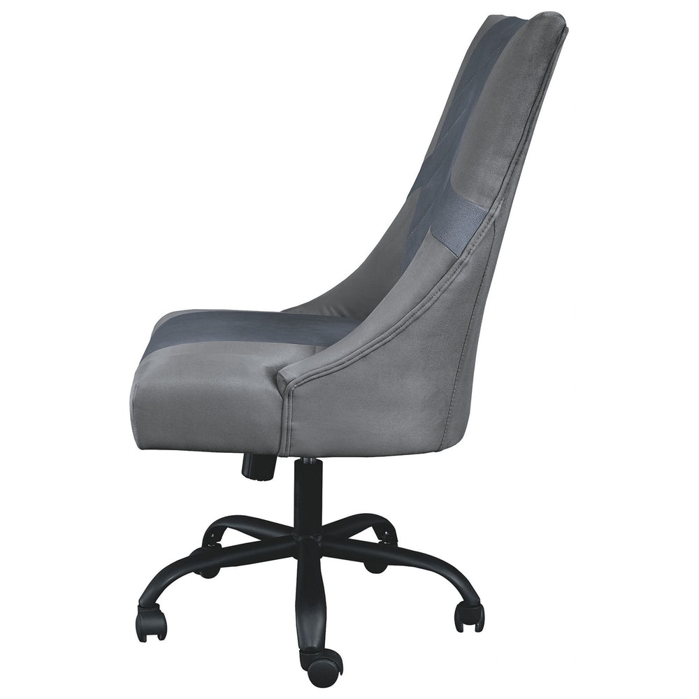 Sleek Swivel Gaming Chair in Gray & Black