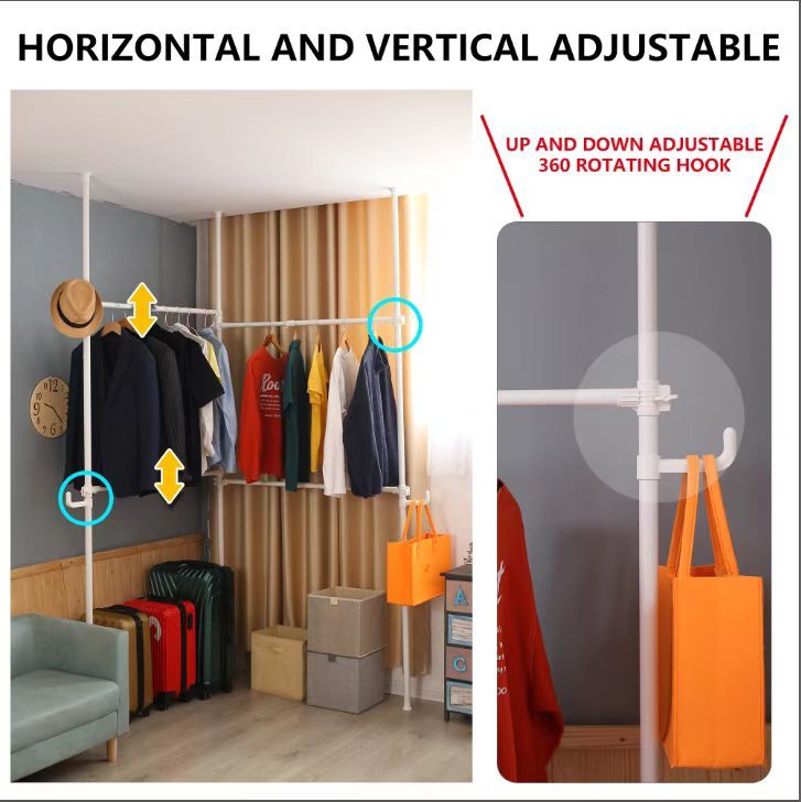 Versatile Double Clothes Rack - Adjustable & Sturdy Hanging Solution