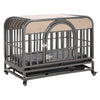 Stylish Heavy Duty Dog Crate with Wheels and Easy-Clean Trays