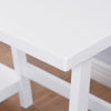 Chic White Wood Desk with Storage