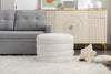 Elegant Ivory Storage Ottoman