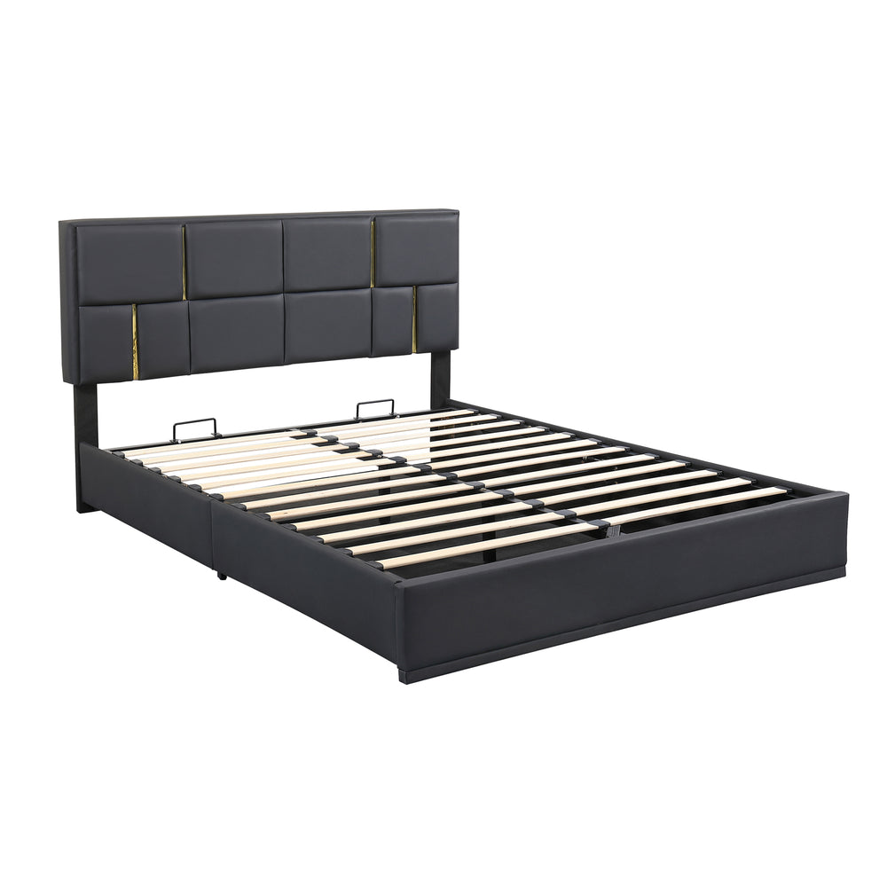 Stylish Queen Bed Set with Hidden Storage