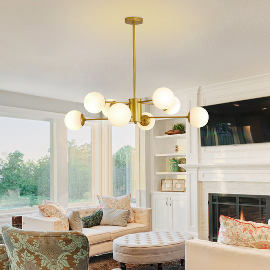 Chic Gold Globe Chandelier