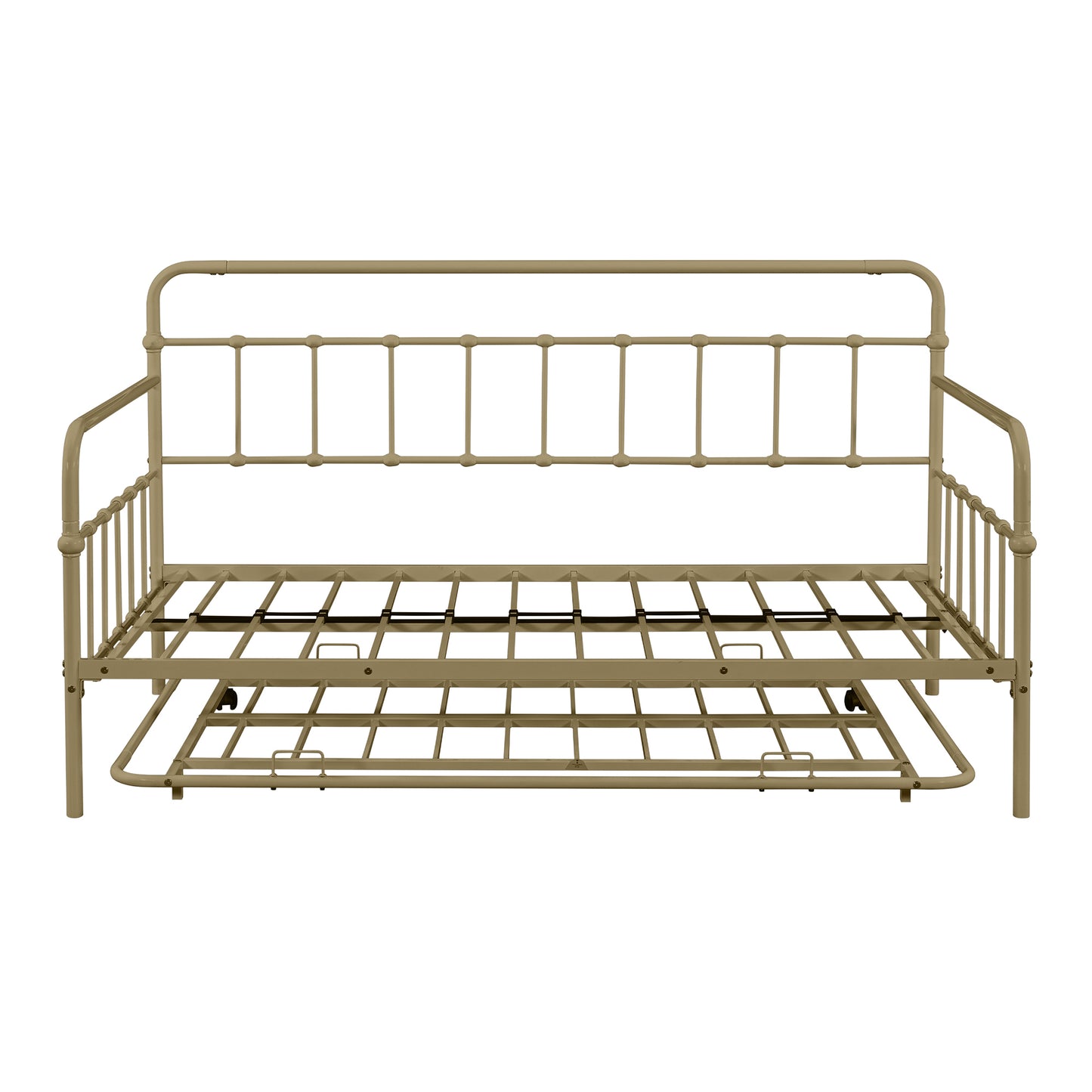 Chic Metal Daybed with Hidden Trundle