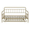 Chic Metal Daybed with Hidden Trundle