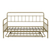 Chic Metal Daybed with Hidden Trundle