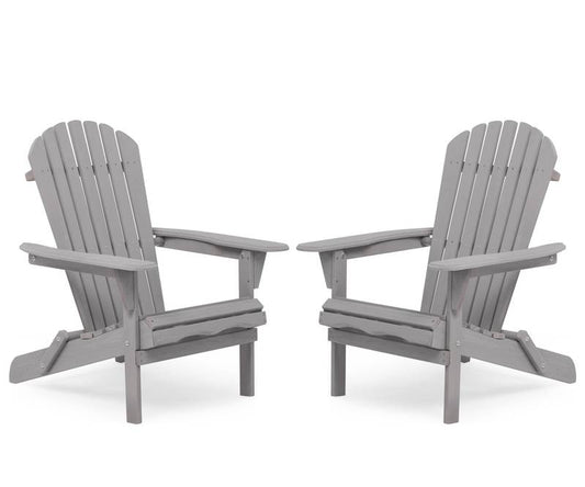 Cedar Folding Adirondack Lounge Chairs - Set of Two