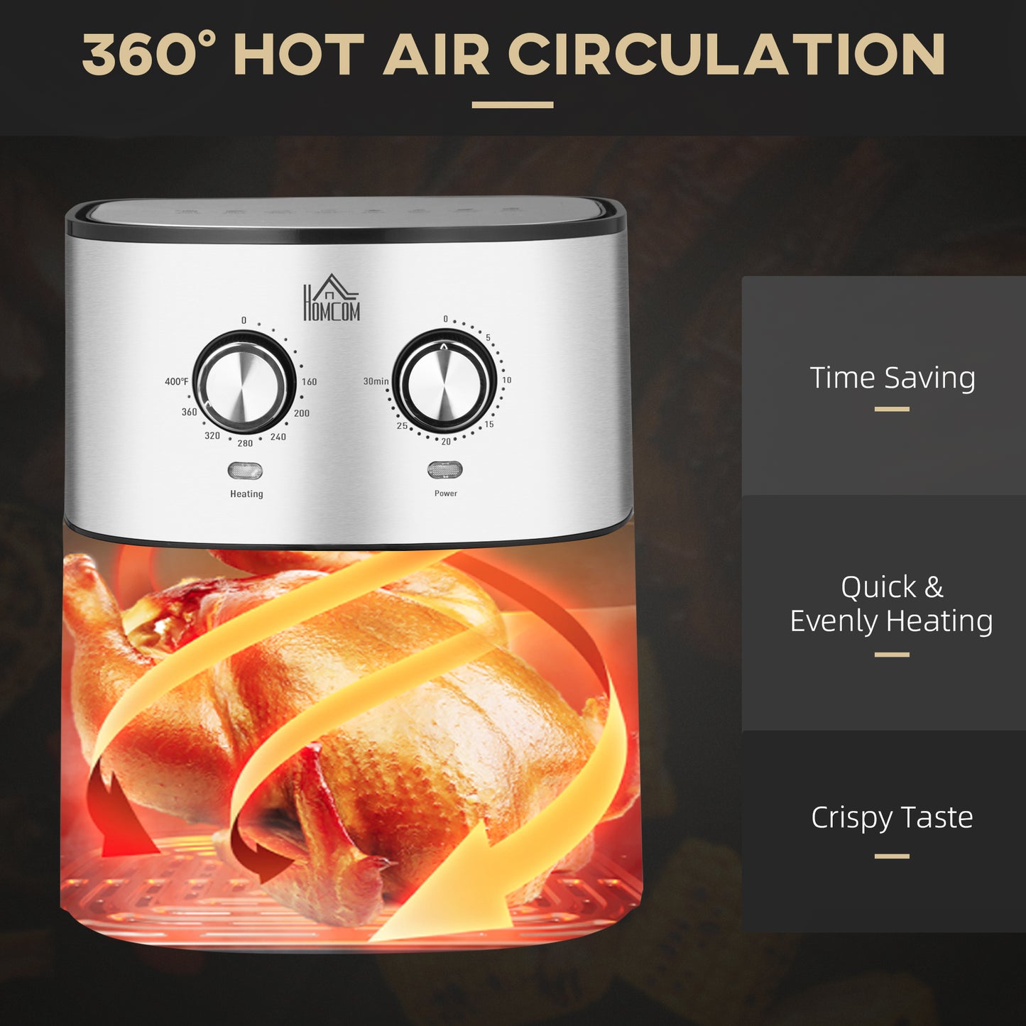 CrispyLite Air Fryer - Healthy Cooking Made Easy!