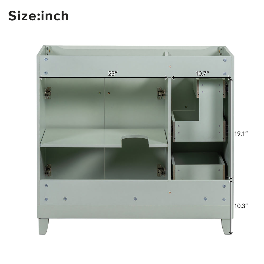 Stylish Green Bathroom Vanity Cabinet