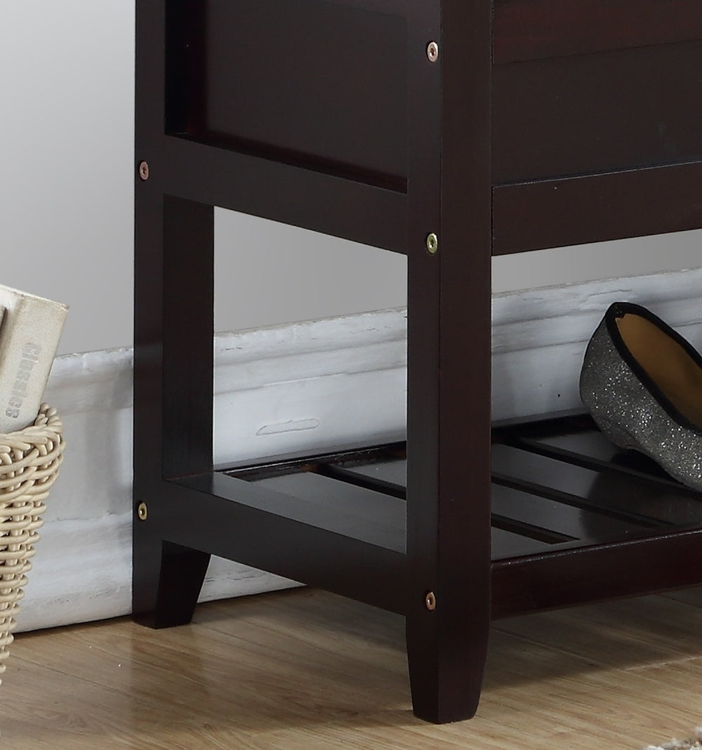 Espresso Shoe Storage Bench