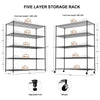 Rolling Heavy-Duty 5-Tier Shelf Rack with Liners