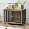 Chic Pup Crate Table with Rotating Bowl and Wheels