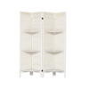 Chic White Room Divider with Shelves