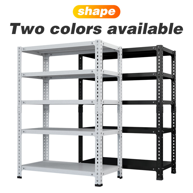 Versatile Black Storage Rack - Five-Tier Display & Organization Solution