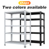 Versatile Black Storage Rack - Five-Tier Display & Organization Solution