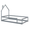 Cozy Grey House Bed for Kids