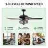 Chic Crystal Ceiling Fan with Remote Control