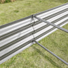 Silver Metal Raised Garden Bed Kit