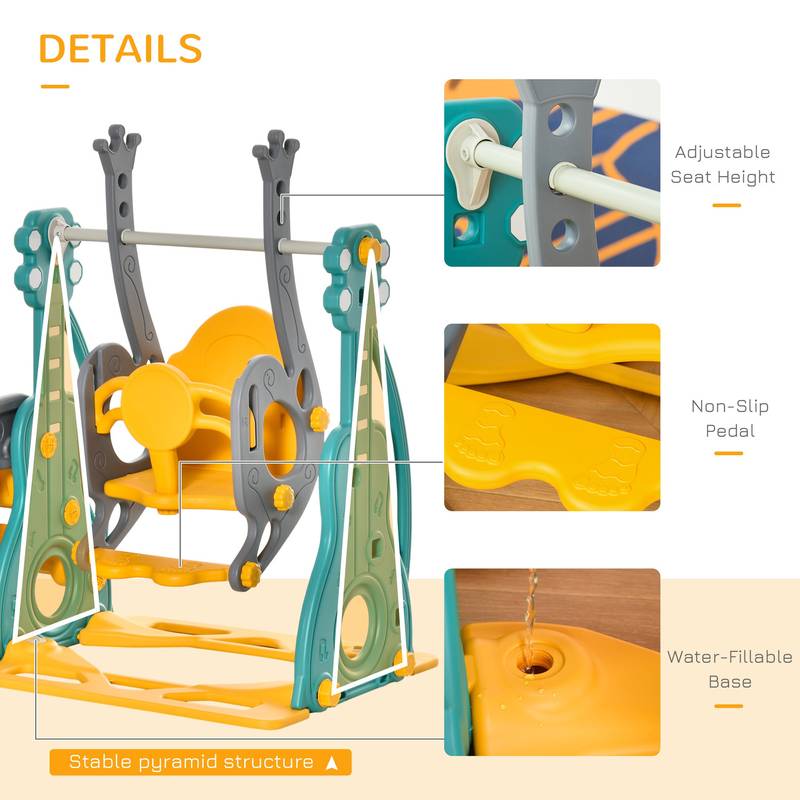Playtime Paradise: Kids' Swing & Slide Adventure Set