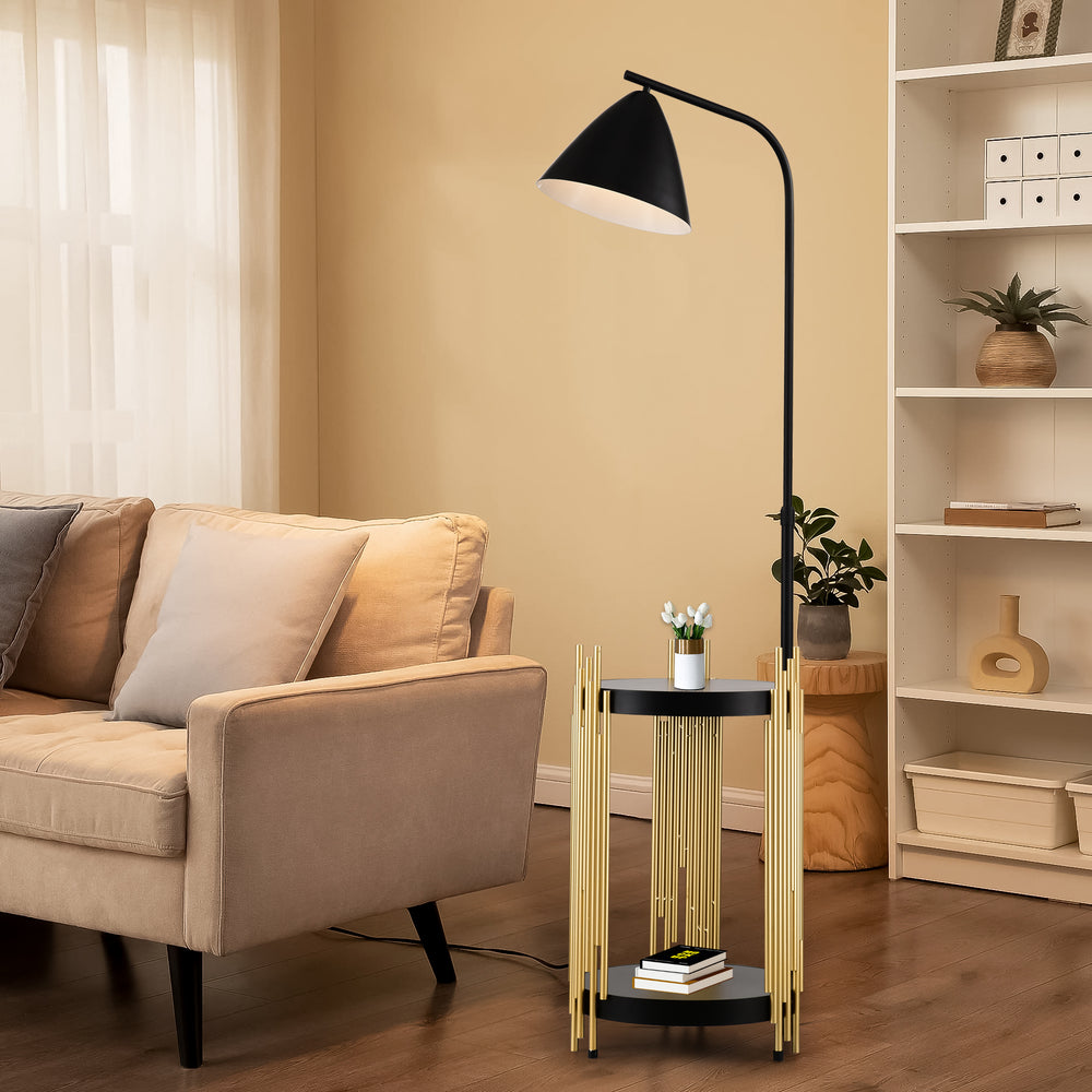 Chic Floor Lamp with Industrial Charm