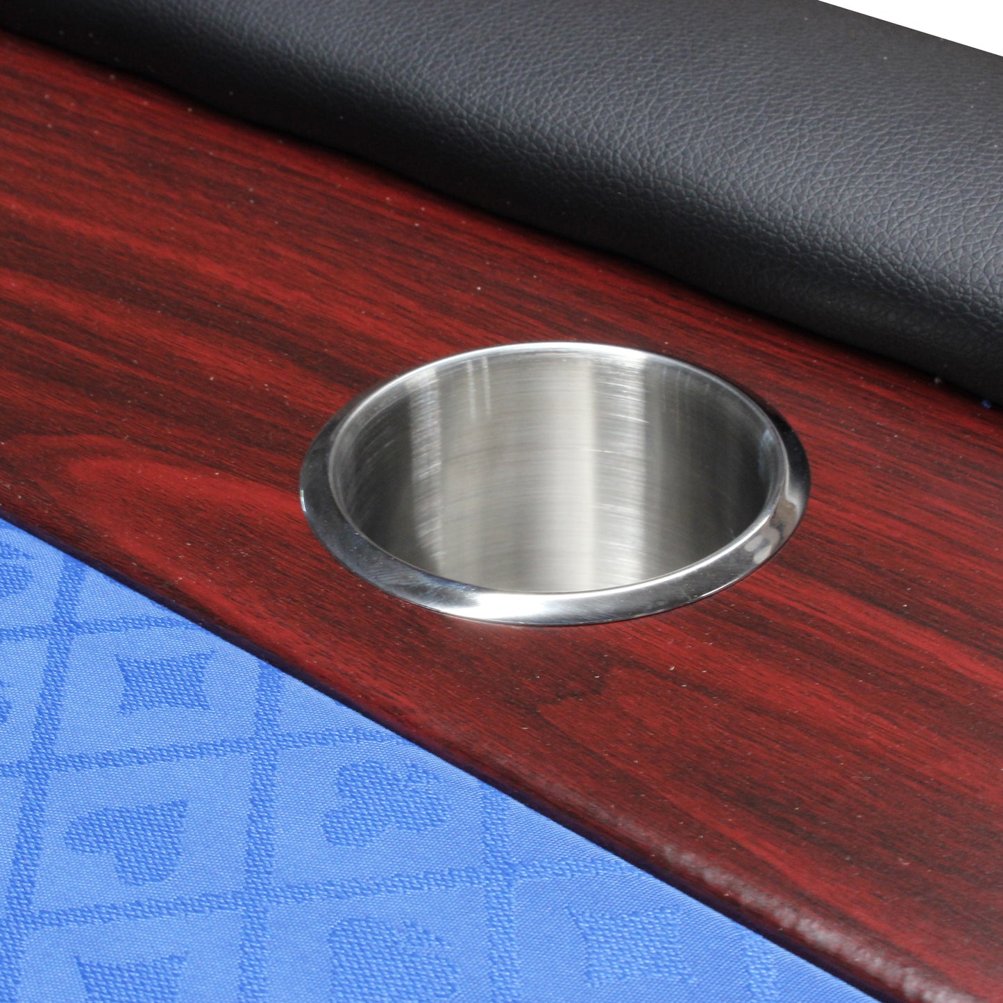 Luna Legs Blue Racetrack Poker Table with Tray