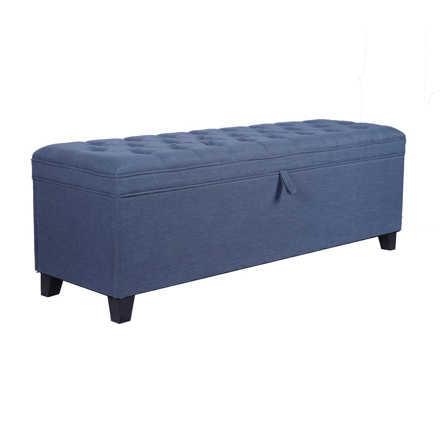 Cozy Blue Storage Bench: Stylish & Functional Seating with Hidden Space