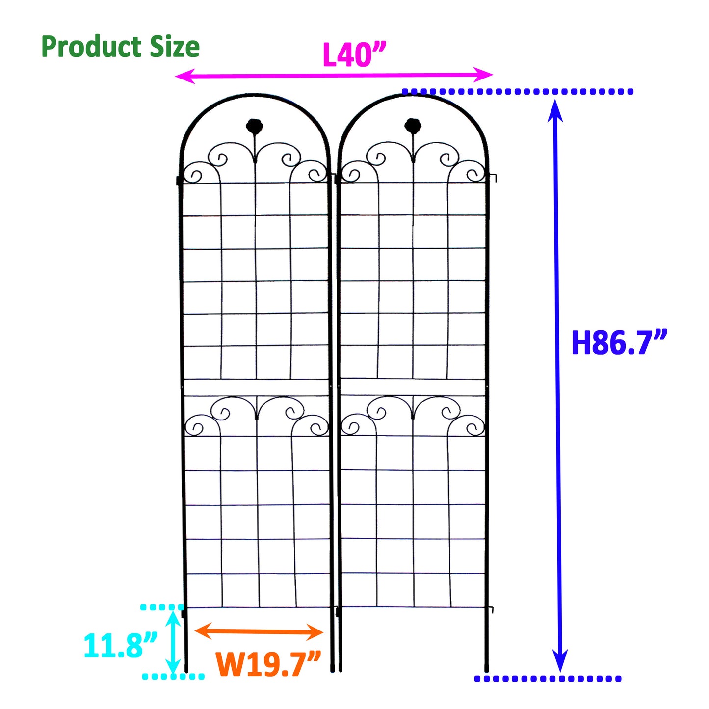 Rust-Resistant Garden Trellis Set