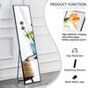 Sleek Black Full-Body Mirror